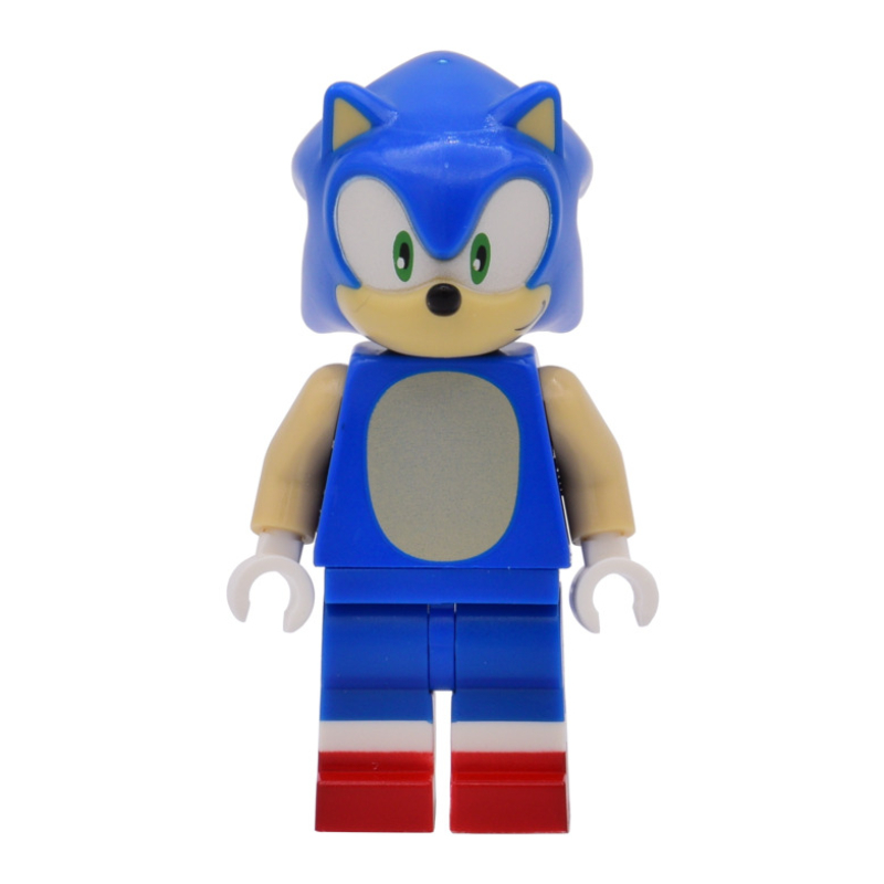 Sonic le hérisson, visage beige, yeux verts (Sonic the Hedgehog, Tan Face, Green Eyes)