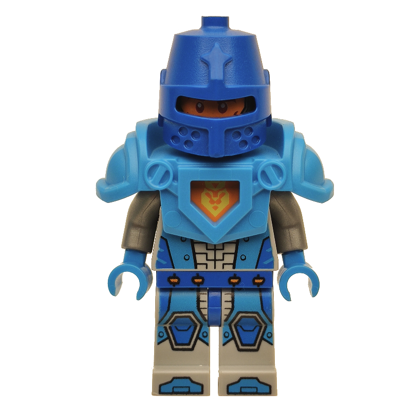 Nexo chevalier soldat avec armure sombre azur, mains azur foncé (Nexo Knight Soldier with Dark Azure Armor, Dark Azure Hands)