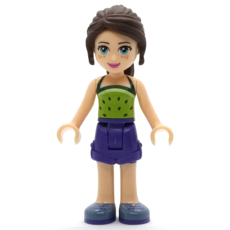 Naomi — haut vert citron, jupe pourpre foncé (Naomi - Lime Top, Dark Purple Skirt)