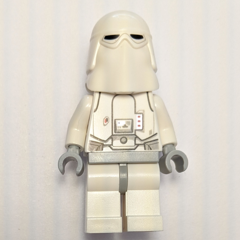 Soldat des neiges, hanches gris bleuté clair, support de cou avec imprimé 1 x 1 tuile (Snowtrooper, Light Bluish Gray Hips, Neck Bracket with Printed 1 x 1 Tile)