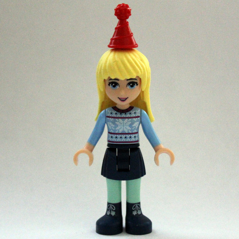 Stephanie — pull de Noël, jupe bleu foncé (Stephanie - Christmas Sweater, Dark Blue Skirt)