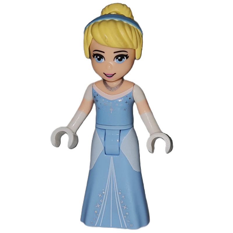 Cendrillon — robe bleu clair vif, gants blancs (Cinderella - Bright Light Blue Dress, White Gloves)