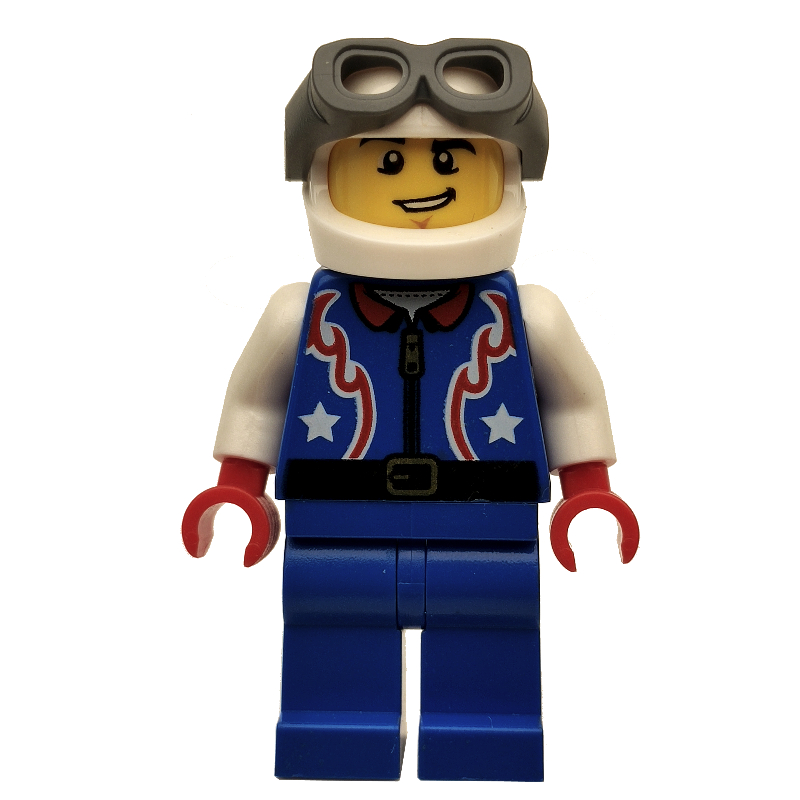 Pilote - torse bleu, jambes bleues, casque blanc (Pilot - Blue Torso, Blue Legs, White Helmet)