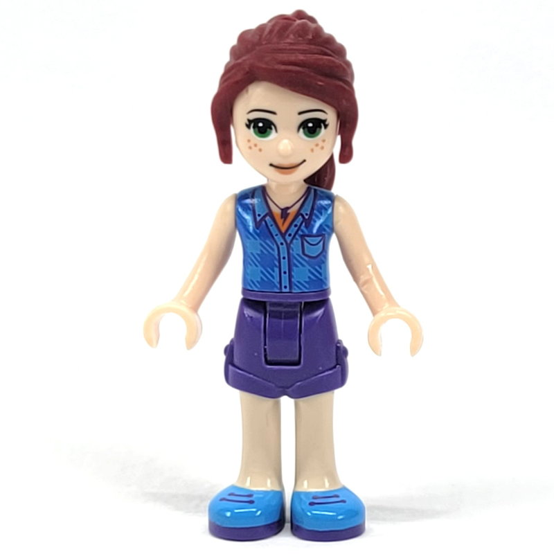 Mia — haut à carreaux bleu azur, jupe pourpre foncé (Mia - Dark Azure Plaid Top, Dark Purple Skirt)