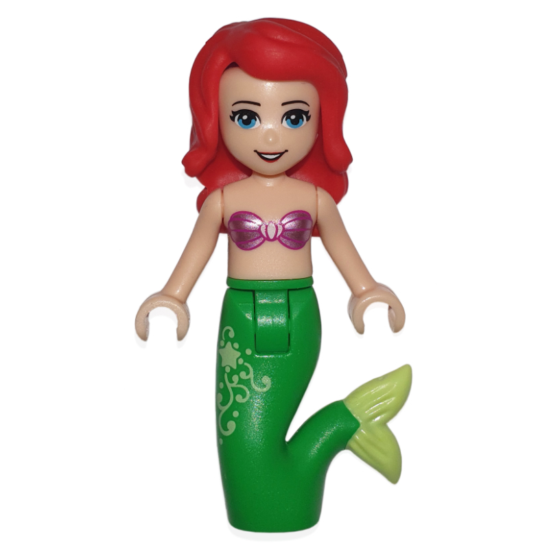 Ariel — forme de sirène, haut rose (Ariel - Mermaid Form, Pink Top)