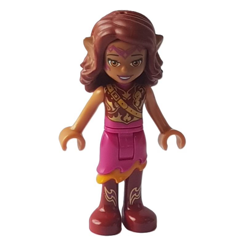 Azari firelancer en tenue magenta et or avec ceinture sur le torse (Azari Firedancer in Magenta and Gold Outfit with Belt over Torso)
