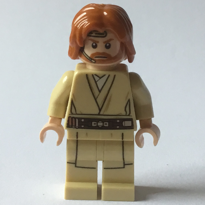 Obi-Wan Kenobi, jambes imprimées beige, micro-casque (Obi-Wan Kenobi, Tan Printed Legs, Headset)