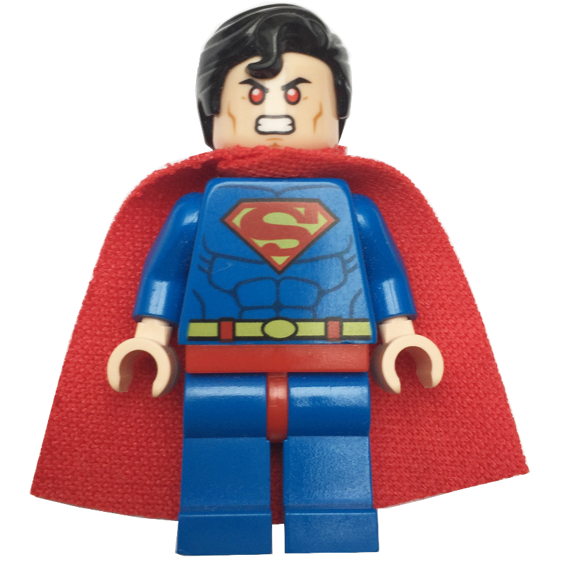 Superman avec des yeux rouges sur la tête double face (Superman with Red Eyes on Dual Sided Head)