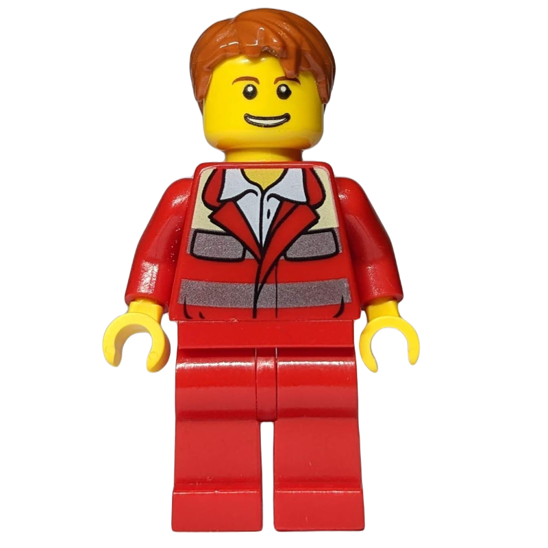 Secouriste, uniforme rouge, cheveux orange foncé (Paramedic, Red Uniform, Dark Orange Hair)