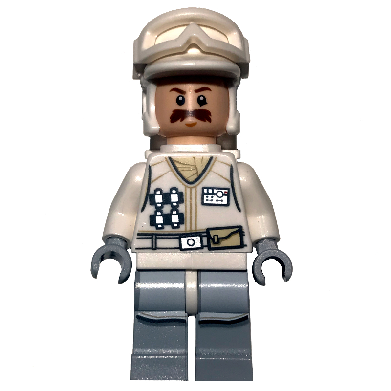 Soldat rebelle dans l'uniforme de Hoth, chapeau blanc, veste blanche, moustache (Rebel Trooper in Hoth Uniform, White Hat, White Jacket, Moustache)