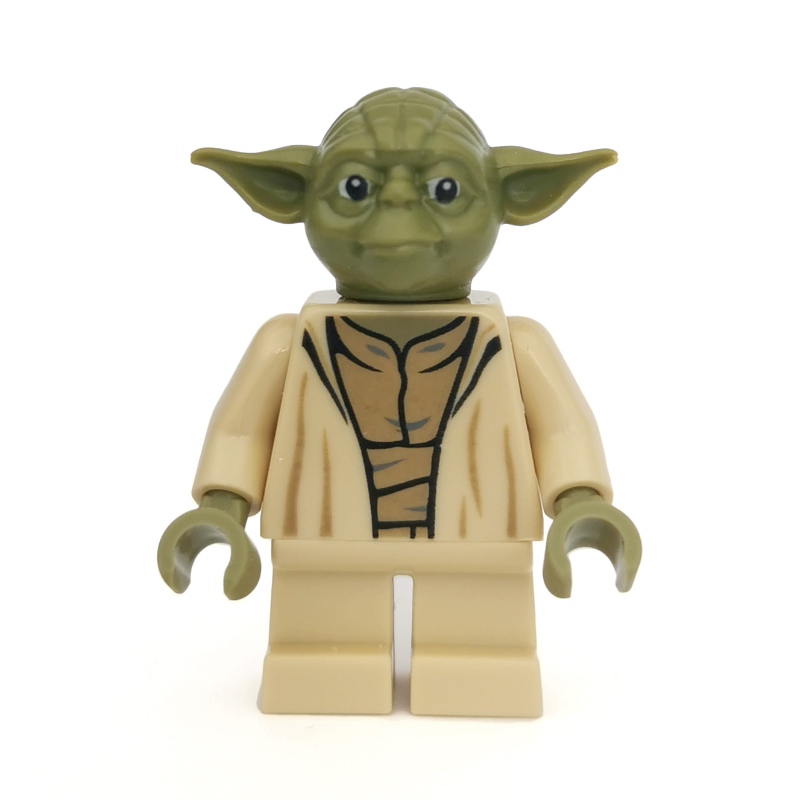 Yoda, tête vert olive, sous-vêtement beige foncé, plis épais (Yoda, Olive Green Head, Dark Tan Undershirt, Thick Creases)