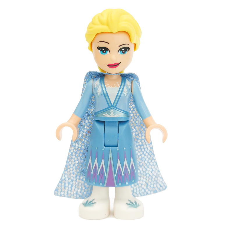 Elsa — jupe bleu moyen, cape pailletée (Elsa - Medium Blue Skirt, Glitter Cape)