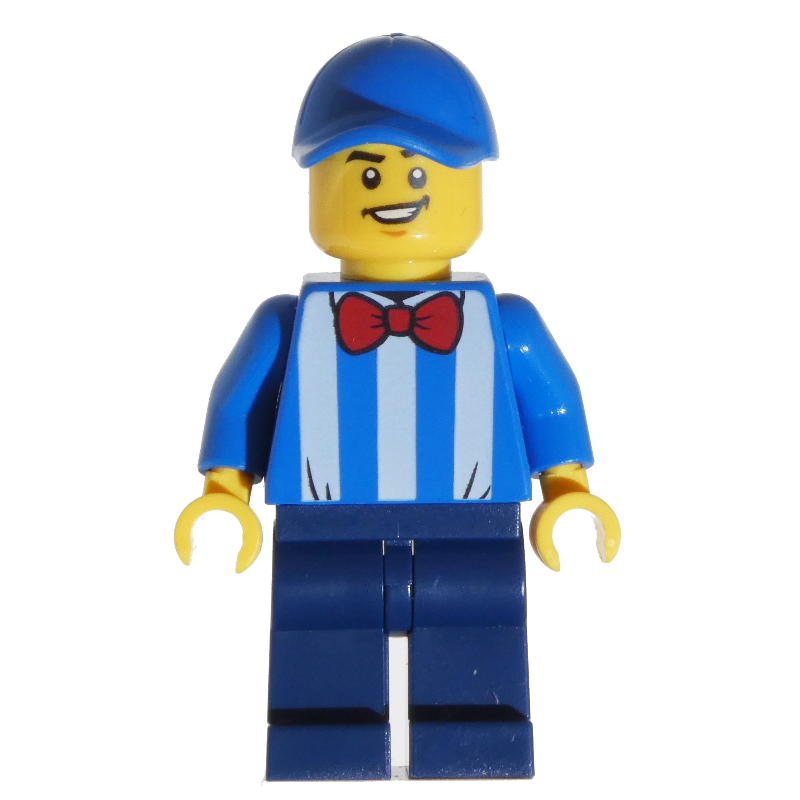 Torse bleu, jambes bleu foncé, casquette bleue (Blue Torso, Dark Blue Legs, Blue Cap)
