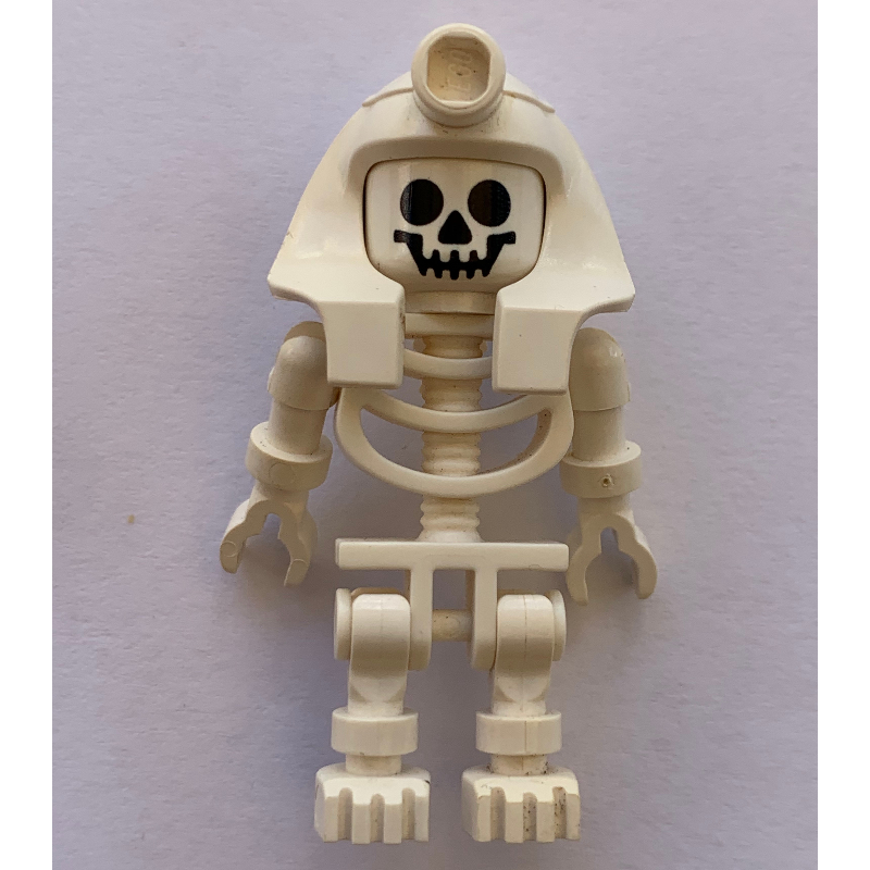 Squelette, visage standard, coiffe de momie, blanc (Skeleton, Standard Face, Mummy Headdress, White)