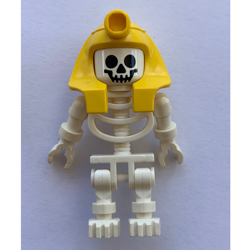 Squelette, visage standard, coiffe de momie, jaune (Skeleton, Standard Face, Mummy Headdress, Yellow)