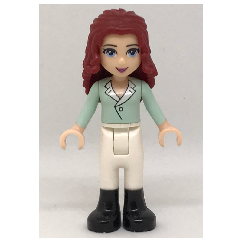 Theresa - haut vert d’eau clair, pantalon blanc (Theresa - Light Aqua Top, White Trousers)