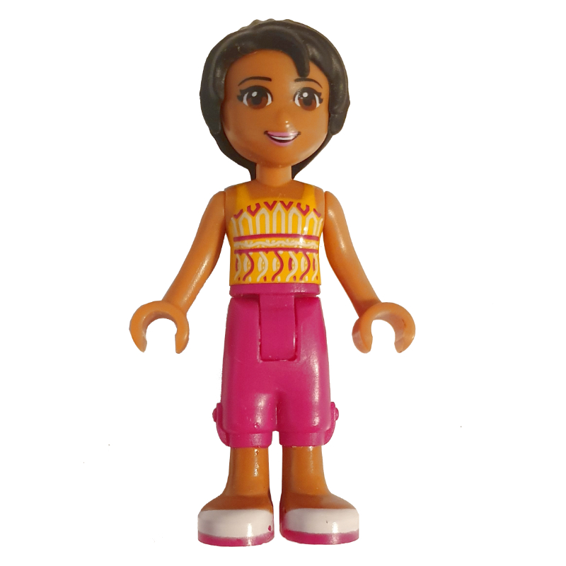 Joanna - haut orange, pantalon magenta (Joanna - Orange Top, Magenta Trousers)