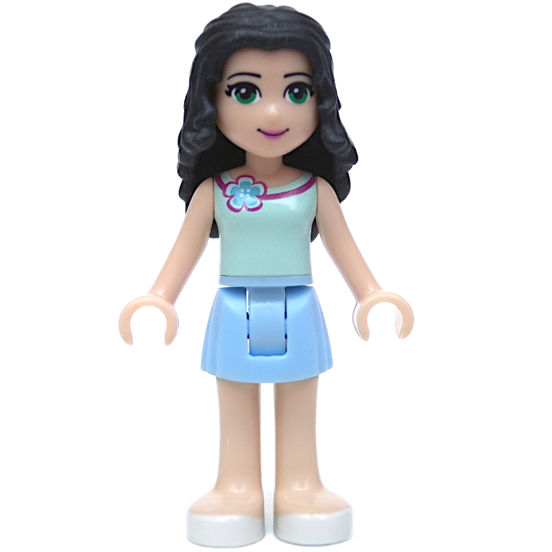 Emma — haut vert d’eau clair, jupe lumineuse (Emma - Light Aqua Top, Bright Light Skirt)