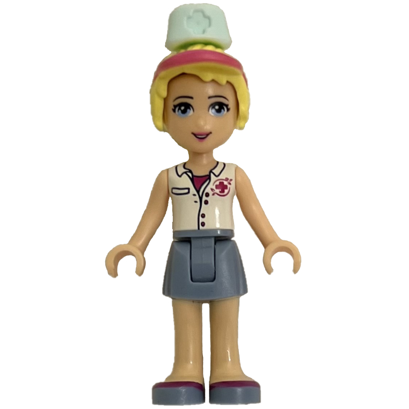 Stephanie — chemisier lavande, jupe vert sable, chapeau (Stephanie - Lavender Blouse, Sand Green Skirt, Hat)
