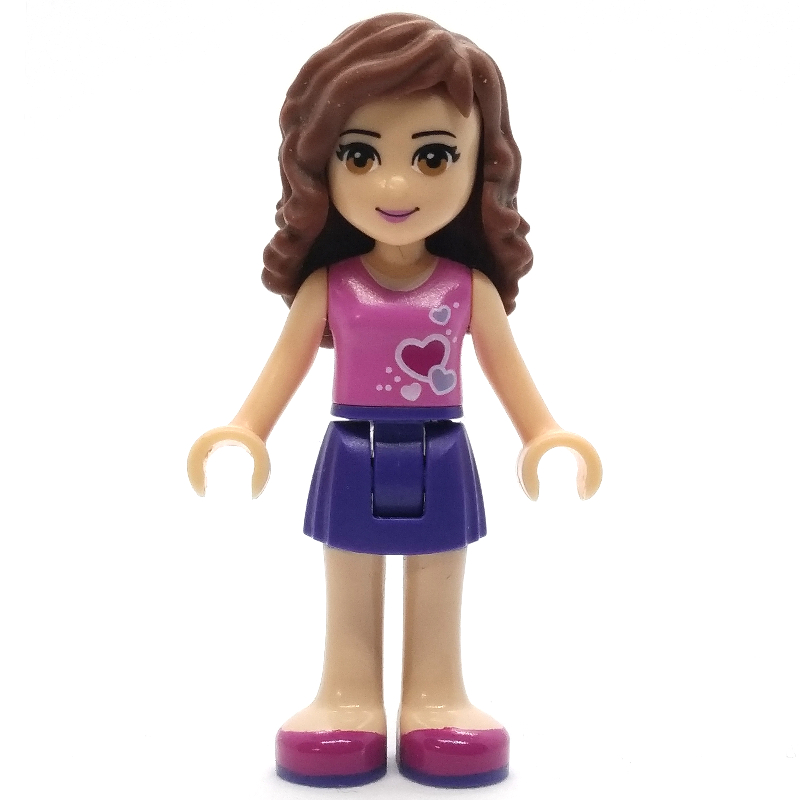 Olivia — haut rose foncé, jupe pourpre foncé (Olivia - Dark Pink Top, Dark Purple Skirt)