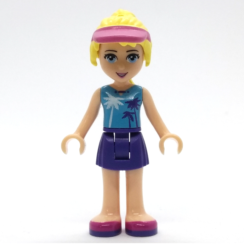 Stephanie — haut azur moyen, jupe pourpre foncé (Stephanie - Medium Azure Top, Dark Purple Skirt)