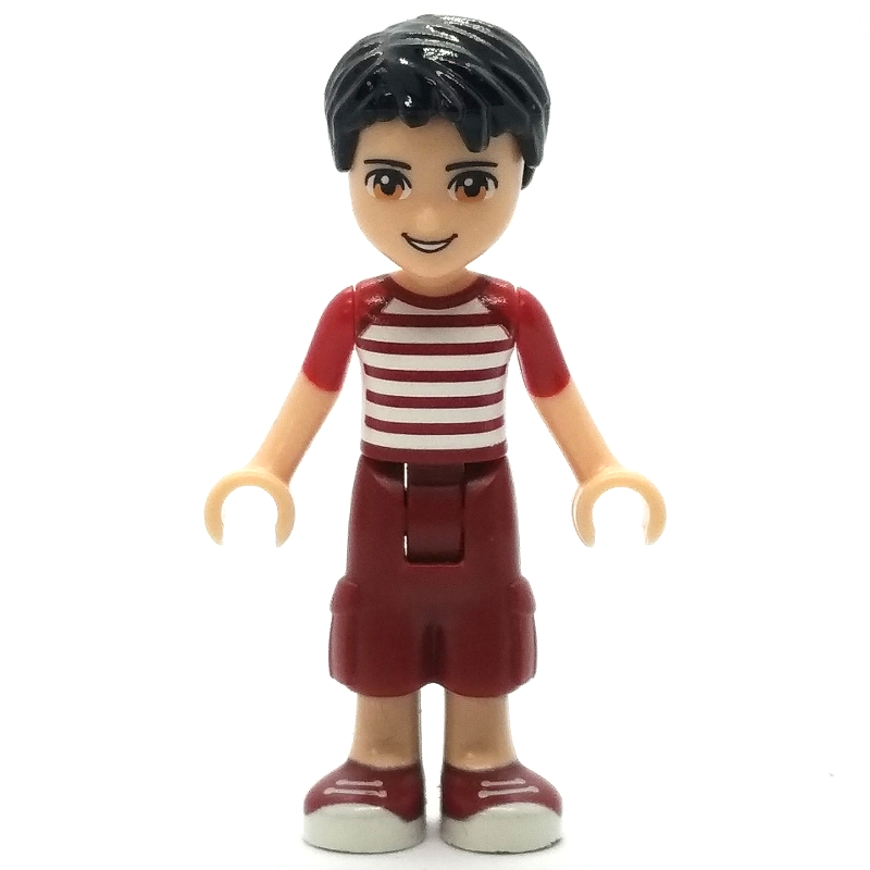 Nate - chemise blanche/rouge, pantalon rouge foncé (Nate - White/Red Shirt, Dark Red Trousers)