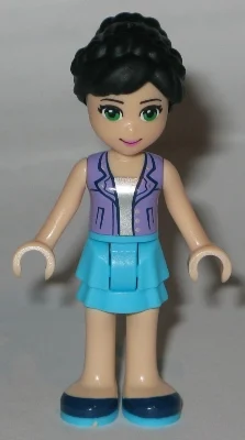 Iva - haut lavande, jupe azur moyen (Iva - Lavender Top, Medium Azure Skirt)