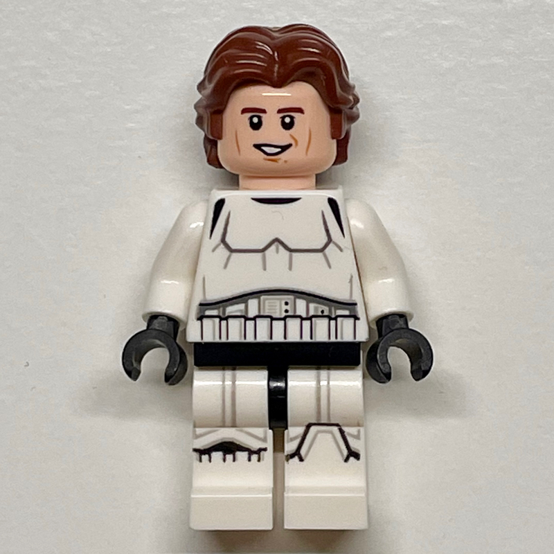 Han Solo, déguisement Stormtrooper, pupilles blanches (Han Solo, Stormtrooper Disguise, White Pupils)