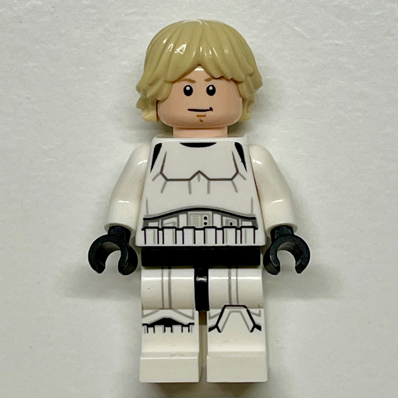 Luke Skywalker, déguisement Stormtrooper, jambes imprimées (Luke Skywalker, Stormtrooper Disguise, Printed Legs)