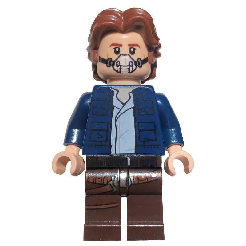 Han Solo, veste bleu foncé, jambes brun foncé, masque respiratoire imprimé (Han Solo, Dark Blue Jacket, Dark Brown Legs, Printed Breathing Mask)