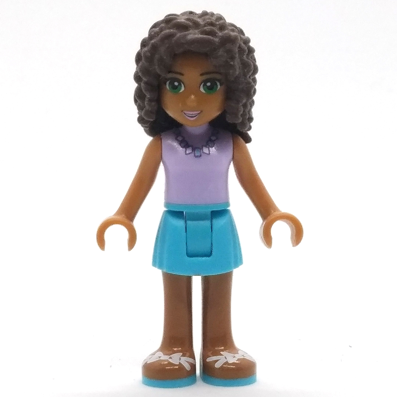 Andrea - haut lavande, jupe moyenne azur (Andrea - Lavender Top, Medium Azure Skirt)