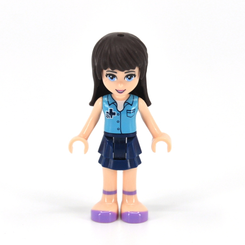 Sophie — gilet azur foncé, jupe bleu foncé, vétérinaire (Sophie - Dark Azure Vest, Dark Blue Skirt, Veterinarian)