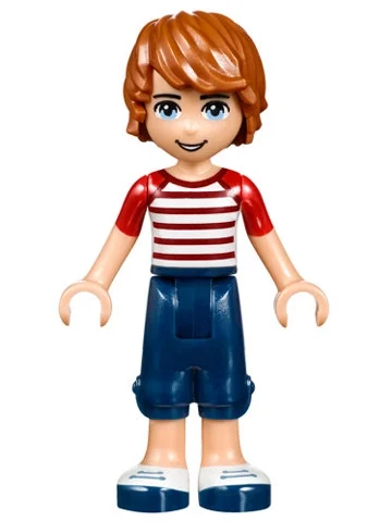 Julian — chemise blanche et rouge, pantalon bleu foncé (Julian - White/Red Shirt, Dark Blue Trousers)