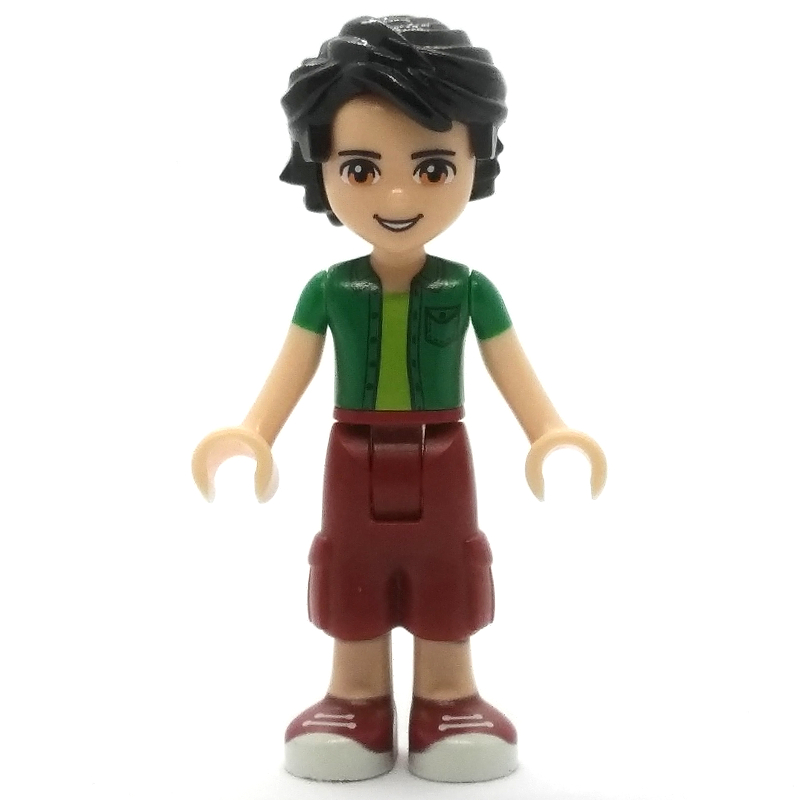 Oliver - veste verte, pantalon rouge foncé (Oliver - Green Jacket, Dark Red Trousers)