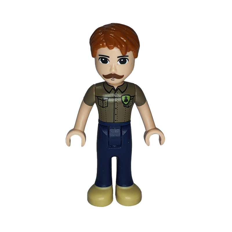 Angus - chemise beige foncé, pantalon bleu foncé (Angus - Dark Tan Shirt, Dark Blue Trousers)