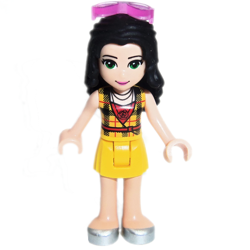 Vicky - chemise à carreaux jaune, jupe jaune, lunettes (Vicky - Yellow Plaid Shirt, Yellow Skirt, Glasses)