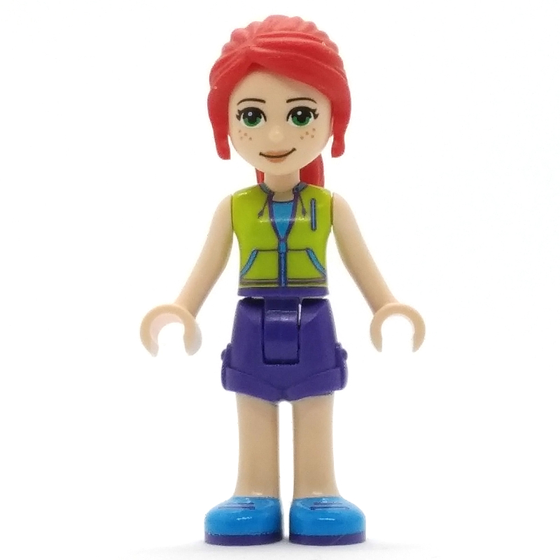 Mia — haut vert citron, jupe pourpre foncé (Mia - Lime Top, Dark Purple Skirt)