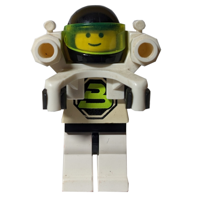 Blacktron ii - jetpack, tête 3626a, pas de plaque 1 x 1 tour (Blacktron II - Jetpack, 3626a Head, No Plate 1 x 1 Round)