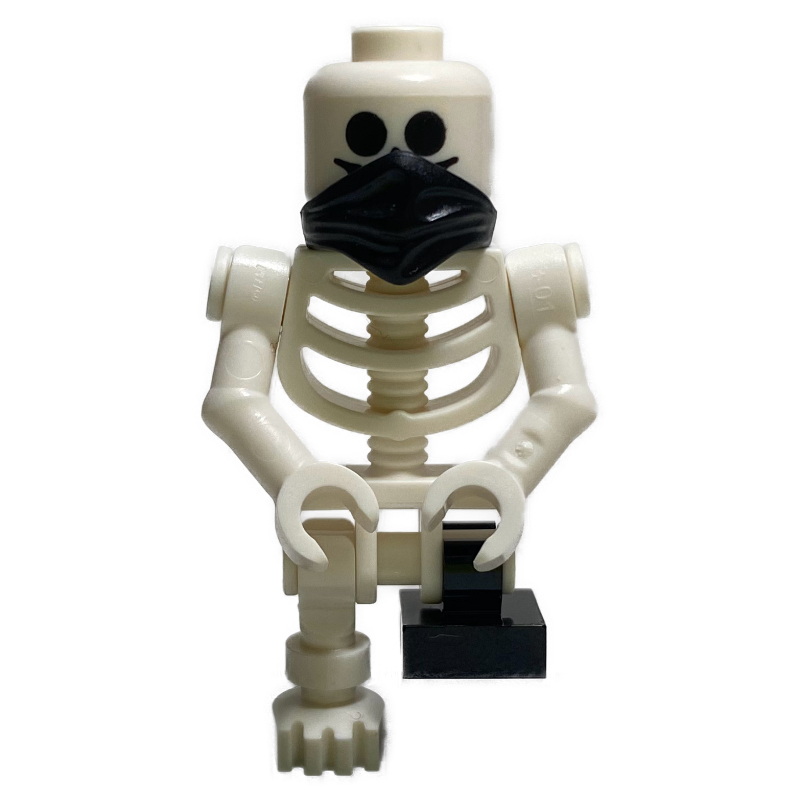 Squelette, visage standard, bandana, jambe courte noire (Skeleton, Standard Face, Bandana, Short Black Leg)