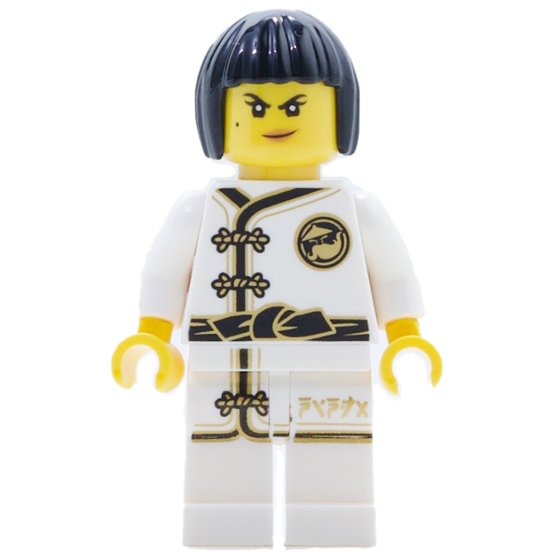 Nya en gi d'entraînement blanc avec cheveux coupés en bob (Nya in White Training Gi with Bob Cut Hair)