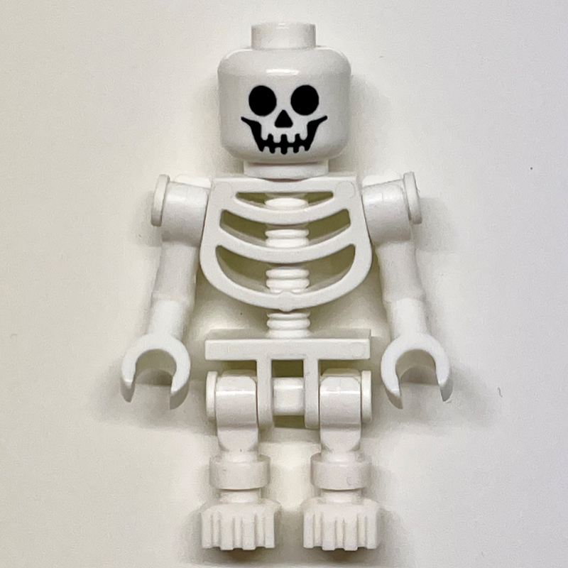 Squelette, face standard, bras pliés, pinces à main verticales, torse 60115 (Skeleton, Standard Face, Bent Arms, Vertical Hand Clips, 60115 Torso)