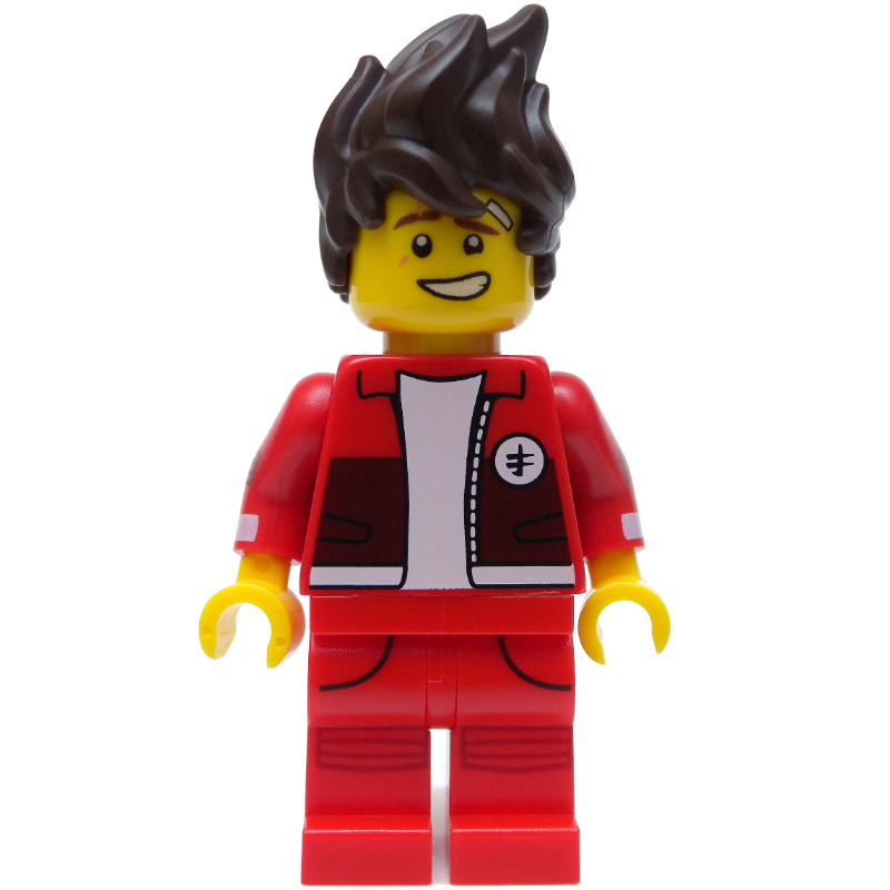 Kai avec cheveux et veste rouge ouverte (LEGO Ninjago film) (Kai with Hair and Open Red Jacket (LEGO Ninjago Movie))