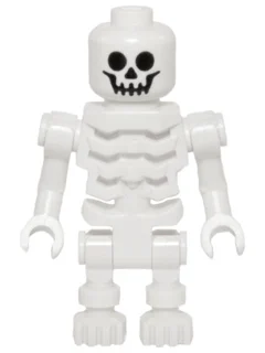 Squelette, face standard, cage thoracique angulaire, bras pliés, pinces à main verticales (Skeleton, Standard Face, Angular Rib Cage, Bent Arms, Vertical Hand Clips)