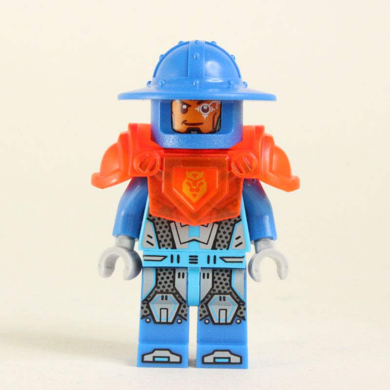 Soldat royal avec armure orange transparent-néon avec 2 x 2 tuiles avec stud sur le dos (Royal Soldier with Trans-Neon Orange Armor with 2 x 2 Tile with Stud on Back)
