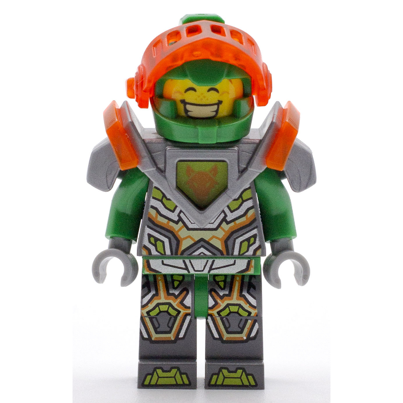 Aaron Fox avec visière orange fluo transparent et armure argentée (Aaron Fox with Trans-Neon Orange Visor and Silver Armor)
