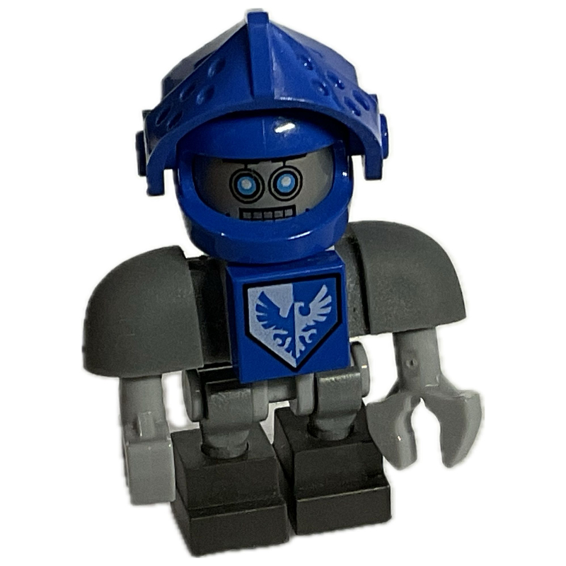Bot en Clay avec casque bleu et visière (Clay Bot with Blue Helmet and Visor)