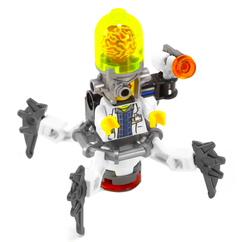 Professeur Brainstein avec des jambes d'araignée mécaniques (Professor Brainstein with Mechanical Spider Legs)