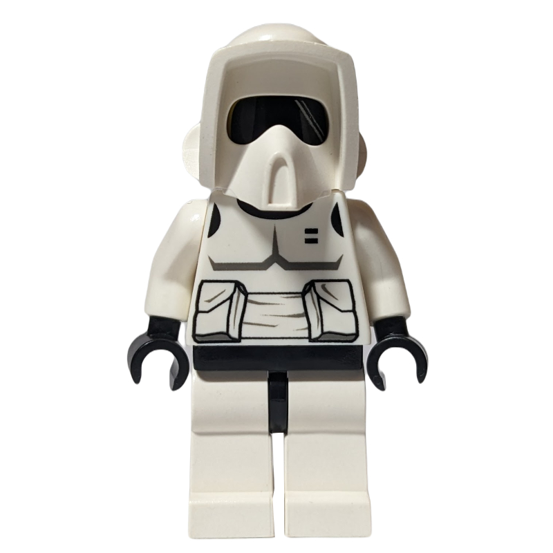 Soldat scout, tête jaune avec visière noire (Scout Trooper, Yellow Head with Black Visor)