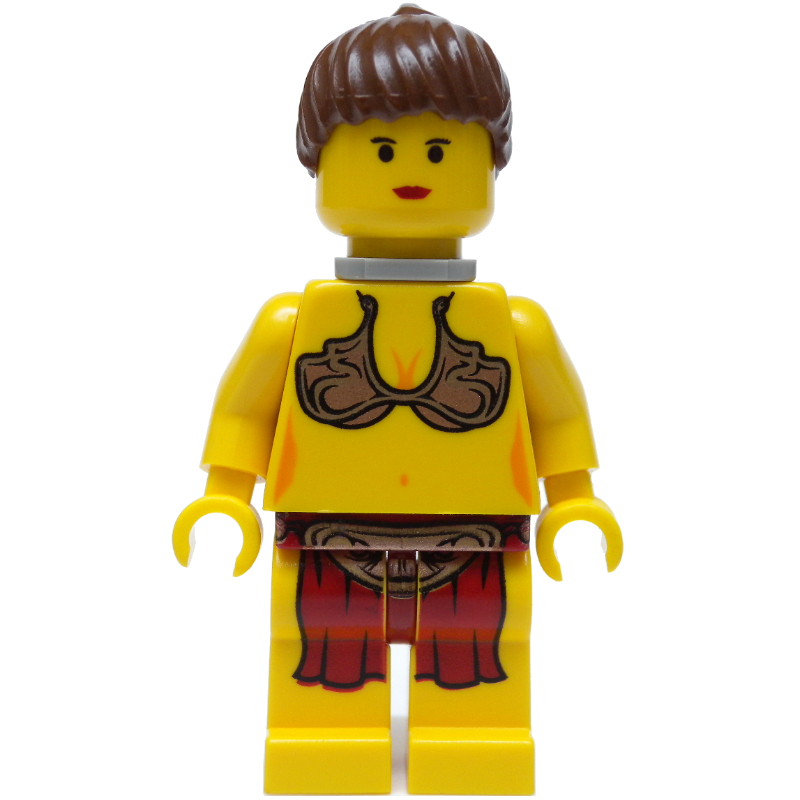 Princesse Leia, tenue esclave, peau jaune, support de cou (Princess Leia, Slave Outfit, Yellow Skin, Neck Bracket)