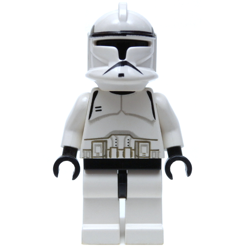 Soldat clone, armure de phase I, tête noire (Clone Trooper, Phase I Armor, Plain Black Head)